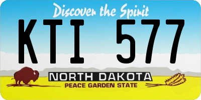 ND license plate KTI577