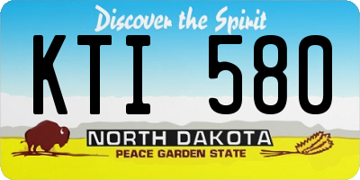 ND license plate KTI580