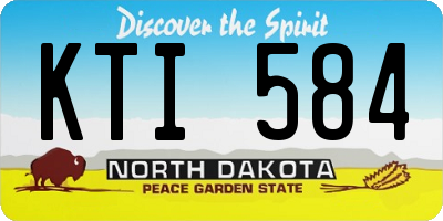ND license plate KTI584