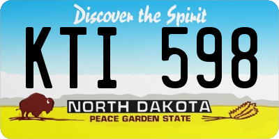ND license plate KTI598