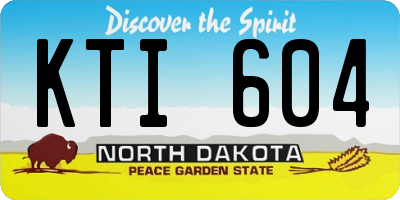 ND license plate KTI604