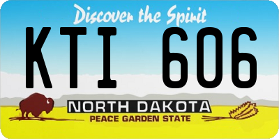 ND license plate KTI606