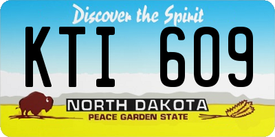 ND license plate KTI609