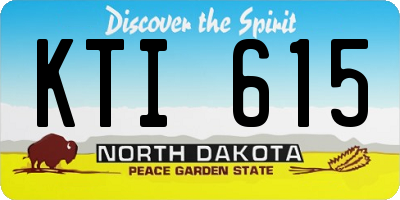 ND license plate KTI615