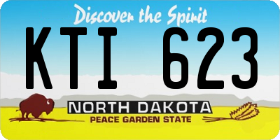 ND license plate KTI623