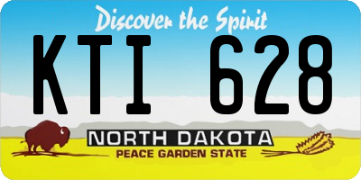 ND license plate KTI628
