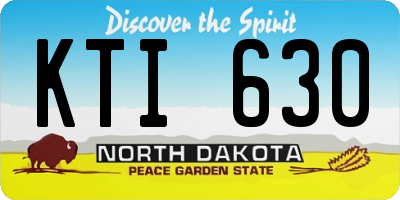 ND license plate KTI630