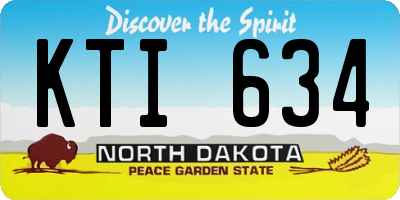 ND license plate KTI634