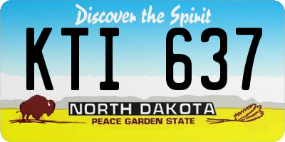 ND license plate KTI637