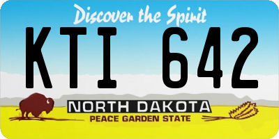 ND license plate KTI642