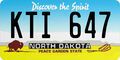 ND license plate KTI647