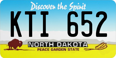 ND license plate KTI652