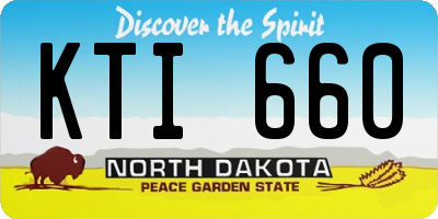 ND license plate KTI660