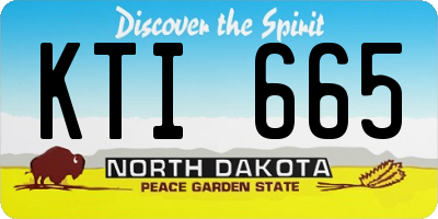 ND license plate KTI665
