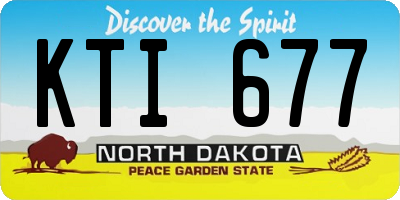 ND license plate KTI677