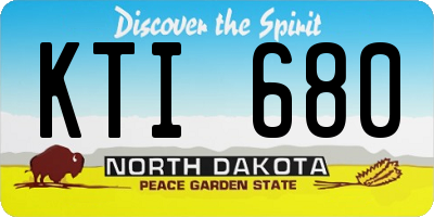 ND license plate KTI680