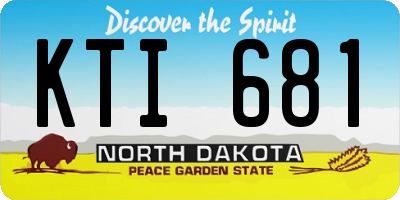 ND license plate KTI681