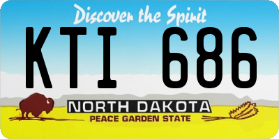 ND license plate KTI686