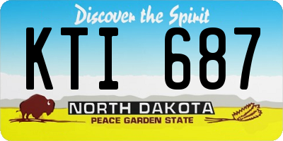 ND license plate KTI687
