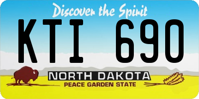 ND license plate KTI690