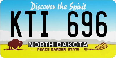 ND license plate KTI696