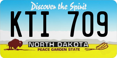 ND license plate KTI709