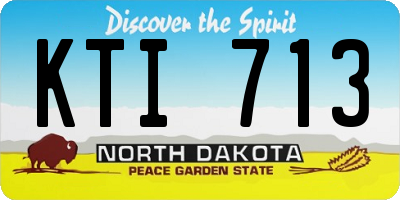 ND license plate KTI713