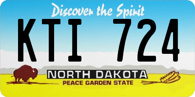 ND license plate KTI724