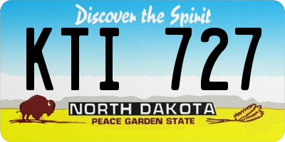 ND license plate KTI727
