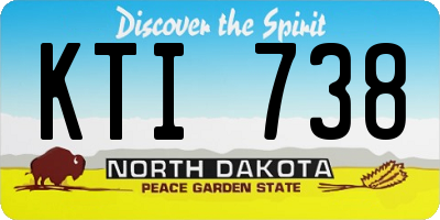ND license plate KTI738