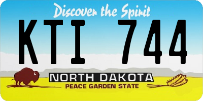 ND license plate KTI744