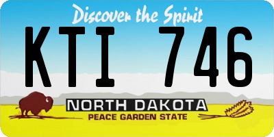 ND license plate KTI746