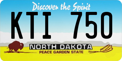 ND license plate KTI750