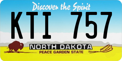 ND license plate KTI757