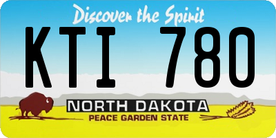 ND license plate KTI780