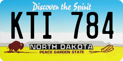 ND license plate KTI784