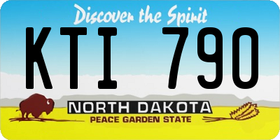 ND license plate KTI790