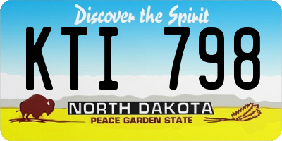 ND license plate KTI798