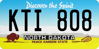 ND license plate KTI808