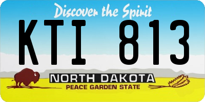 ND license plate KTI813