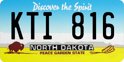 ND license plate KTI816