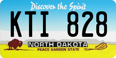 ND license plate KTI828