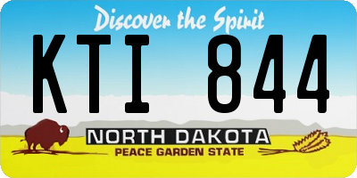 ND license plate KTI844