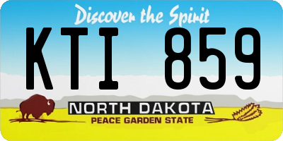 ND license plate KTI859