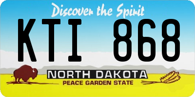 ND license plate KTI868