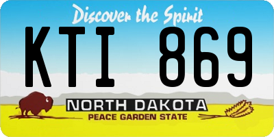 ND license plate KTI869
