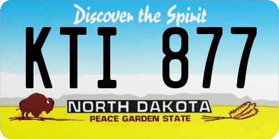 ND license plate KTI877