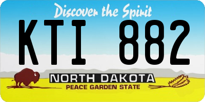 ND license plate KTI882