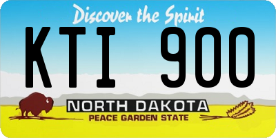 ND license plate KTI900