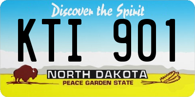 ND license plate KTI901